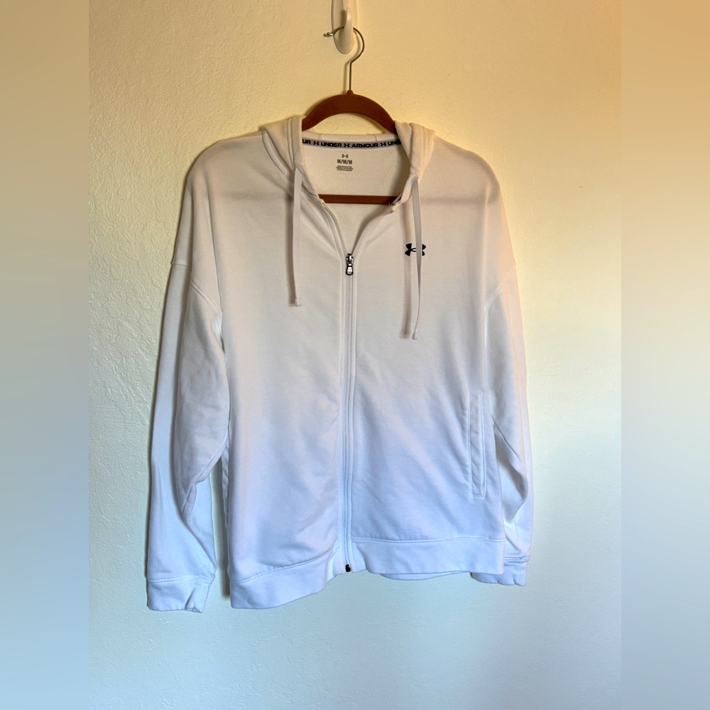 Under Armour White Lightweight Hoodie - Size M